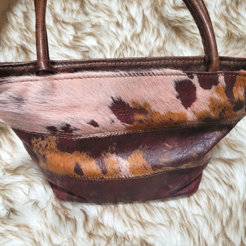 Roberta Gandolfi Cow Hide Shoulder Purse